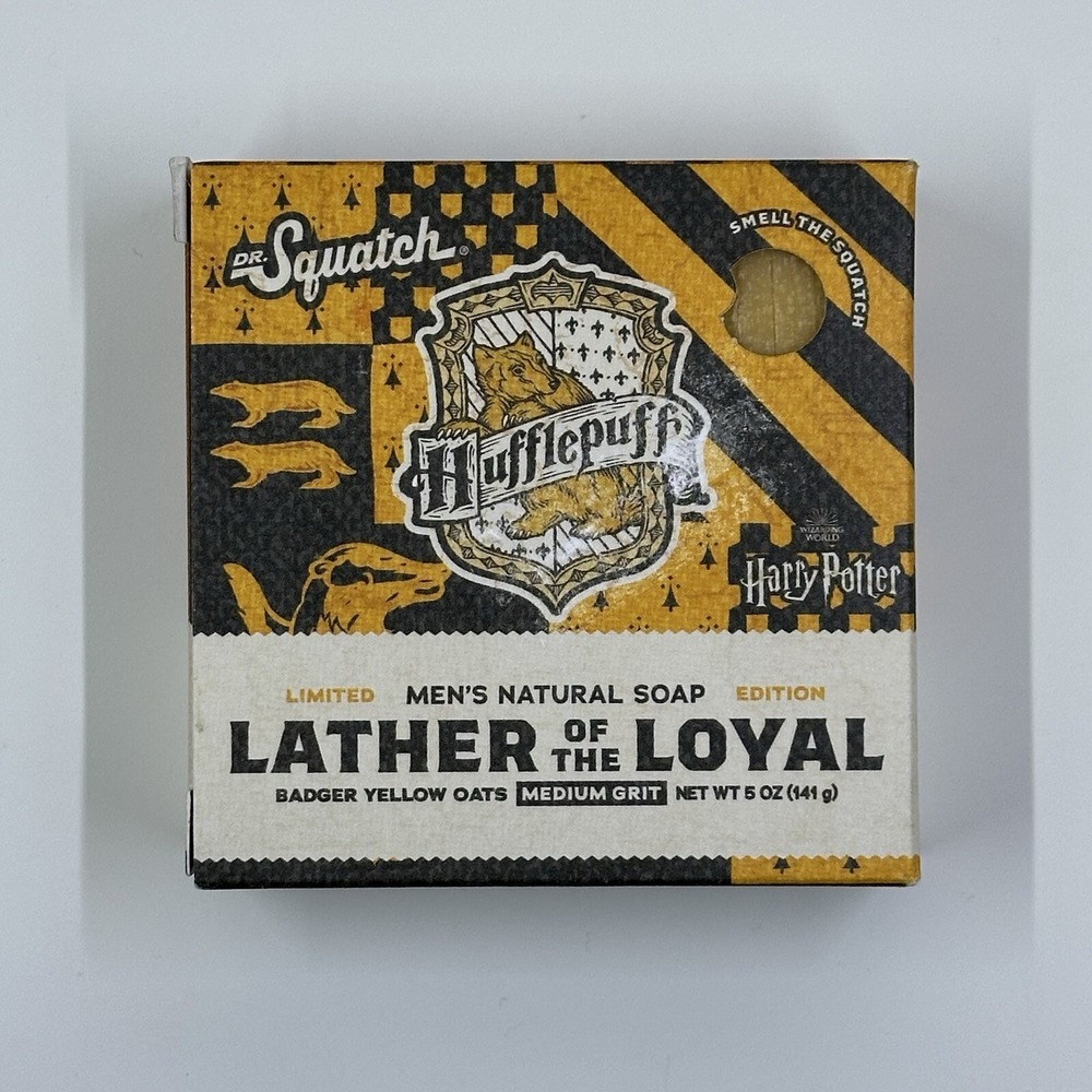 Hufflepuff Dr Squatch Ltd Ed. Soap Harry Potter Lather Of The Loyal Med Grit 5oz